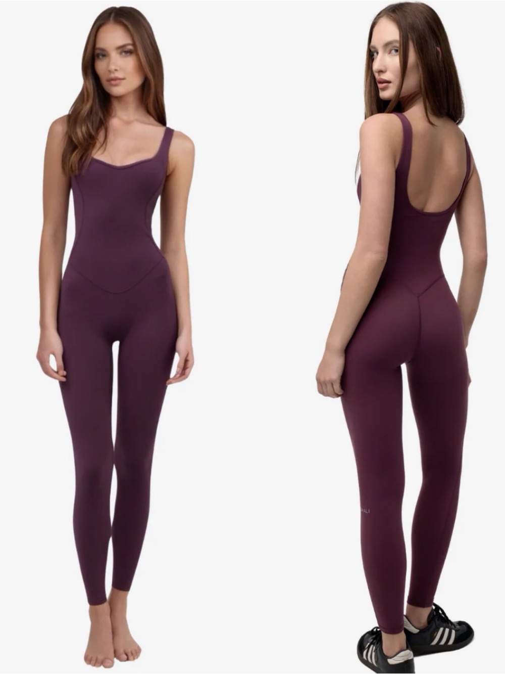 Exhali Divine Jumpsuit Burgundy Size S